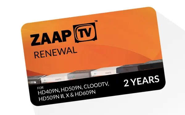 ZAAPTV 2 Year Renewal Voucher ARABIC