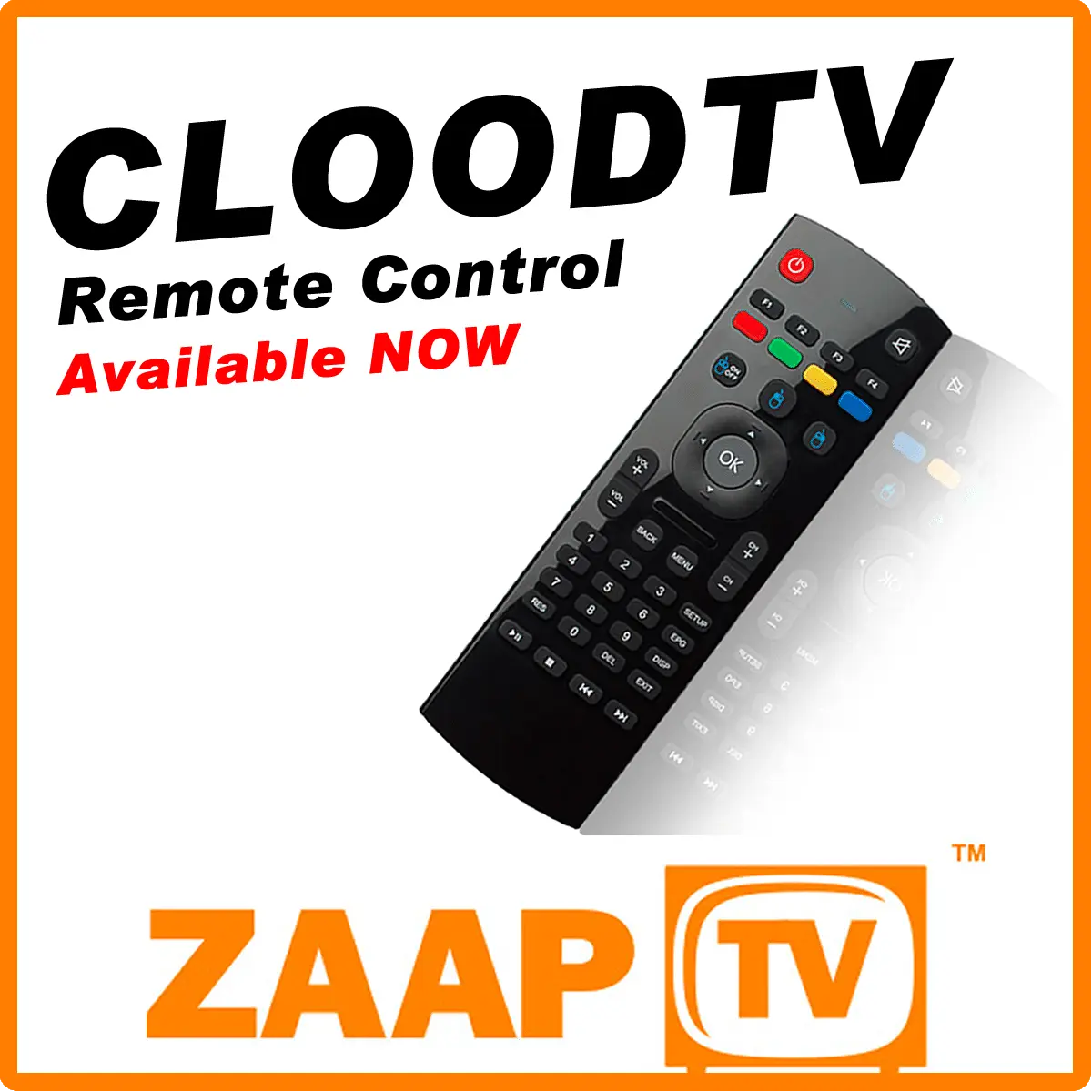 ZAAPTV CLOODTV Remote Control