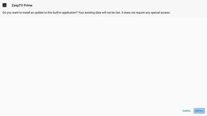ZAAPTV.com.au - Update Application Screen 4